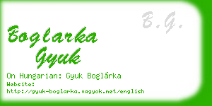 boglarka gyuk business card