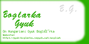 boglarka gyuk business card